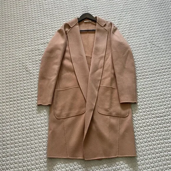 NWOT Ulla Johnson Wool coat Camel Overcoat Size P - Picture 3 of 13